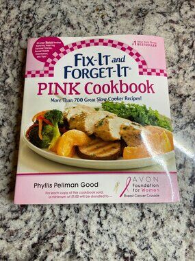 Fix-It and Forget-It Pink Cookbook Slow Cooker Recipes Avon Breast Cancer 2012